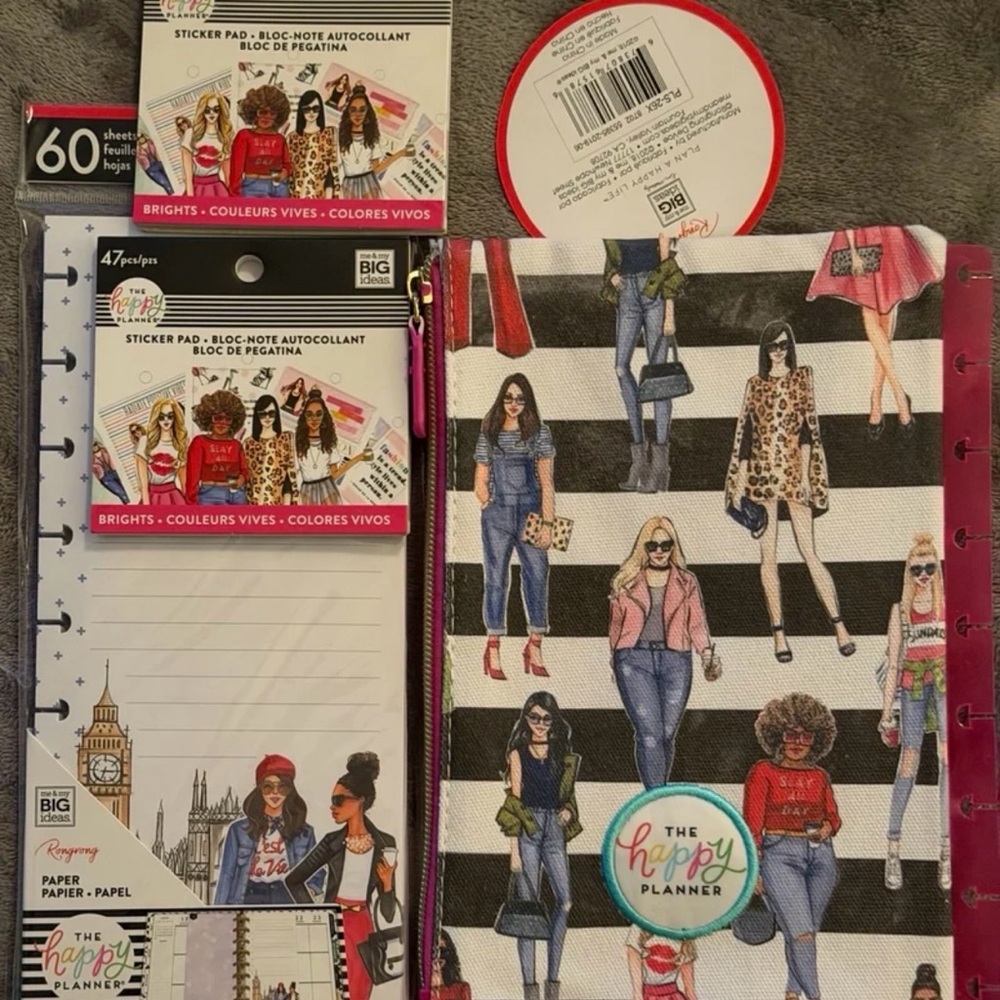 Happy Planner Rongrong Bundle!! 2 Stickers sets, Case and Matching Paper “NEW”!